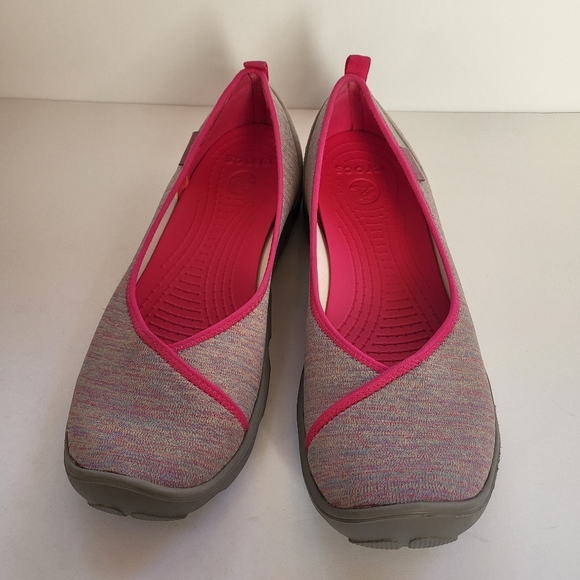 Crocs Women's 11 Multicolor Grey Duet Busy Day 202044 Slip On Comfort Flats - Picture 2 of 16